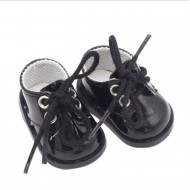 Обувь для куклы "Кожаные ботинки", цвет: черный, длина 5 см 